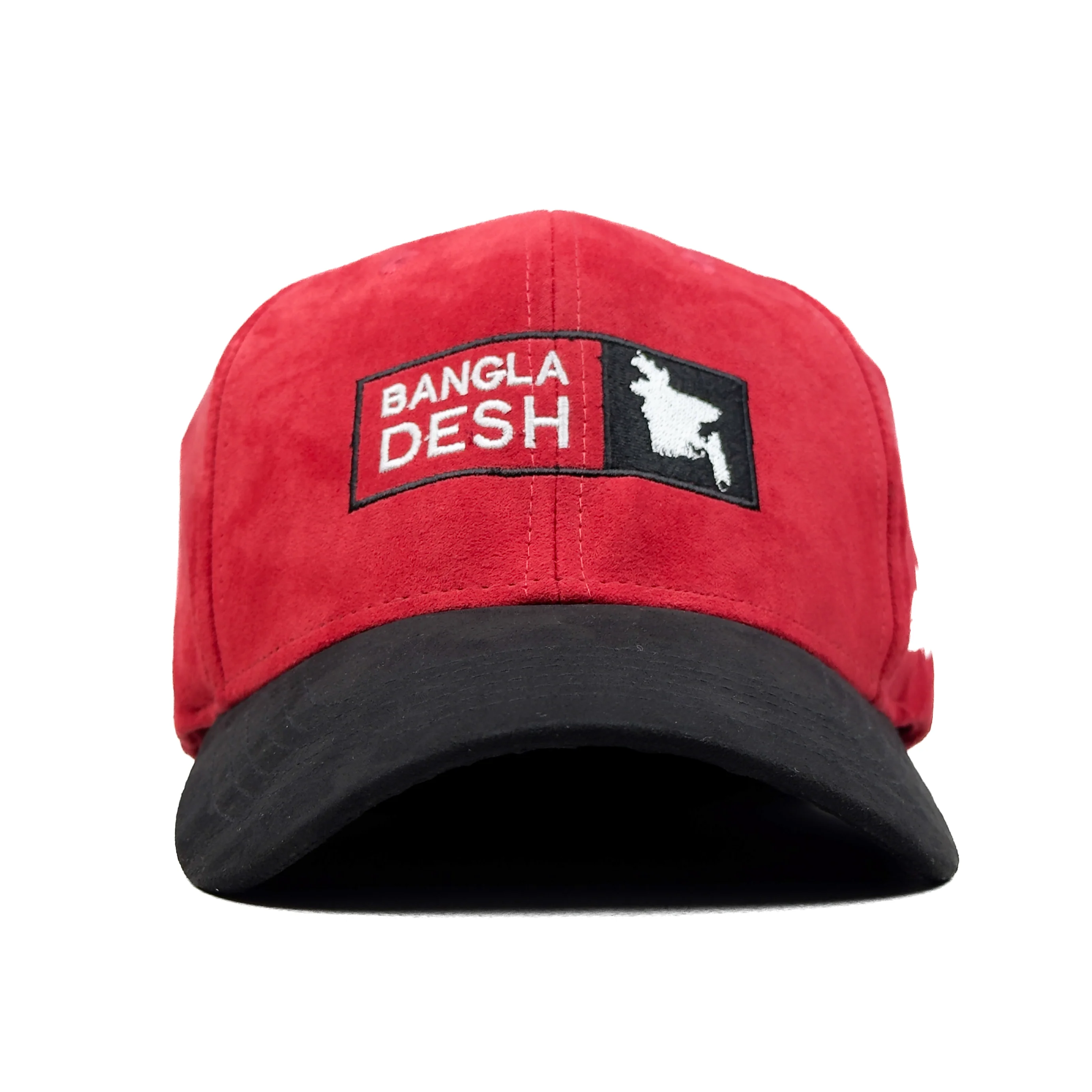 HEAD GEAR BANGLADESH RED BLACK SUEDE CAP - Image 3