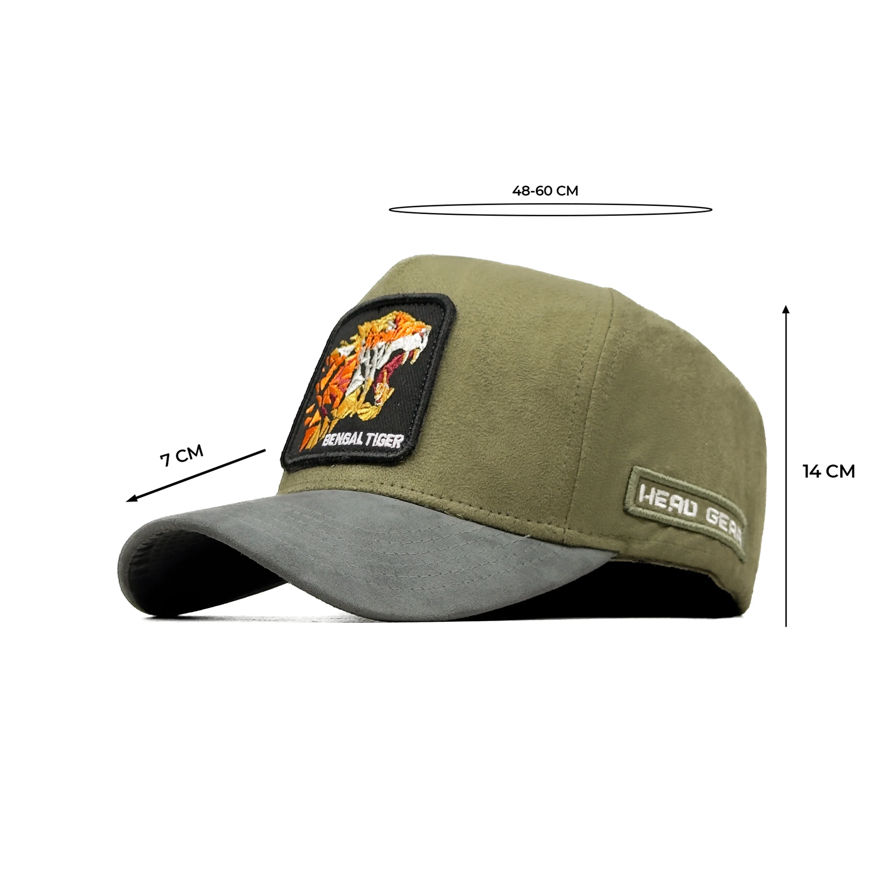 HEAD GEAR BENGAL TIGER 3D PATCH PREMIUM HIGH CROWN CAP - Image 14