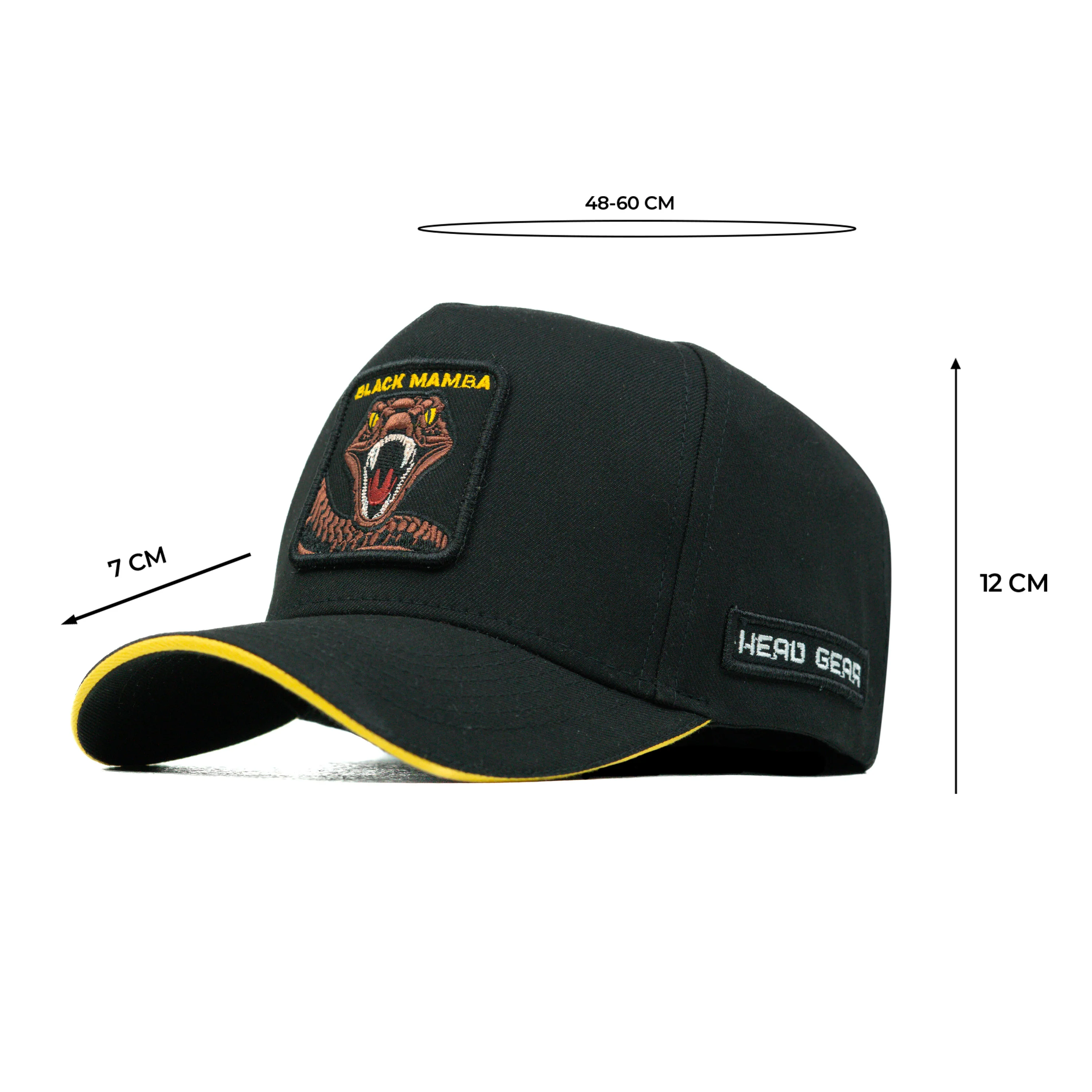 HEAD GEAR BLACK MAMBA 3D PATCH PREMIUM HIGH CROWN CAP - Image 14