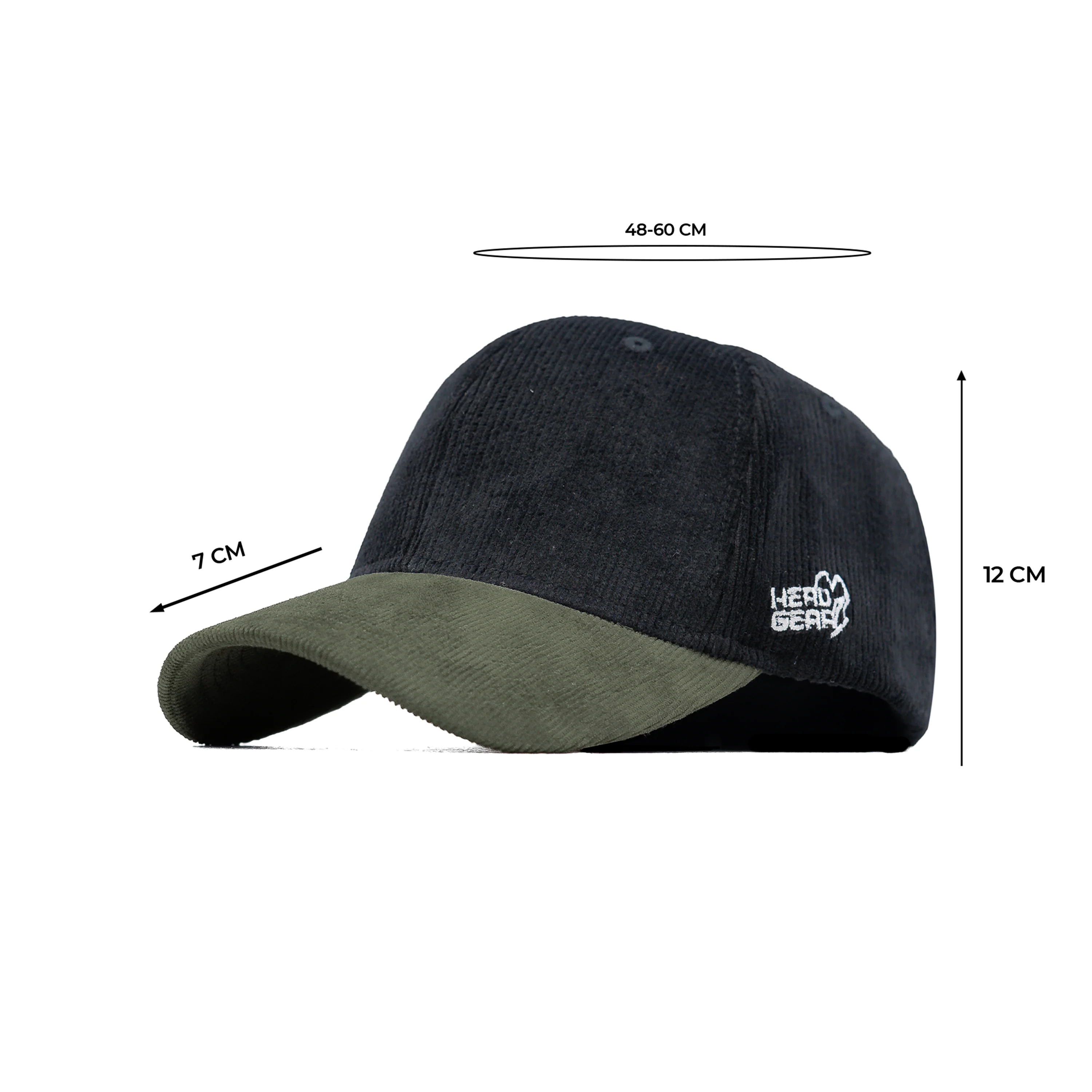 HEAD GEAR BLACK OLIVE DUAL TONE CORD CAP - Image 14
