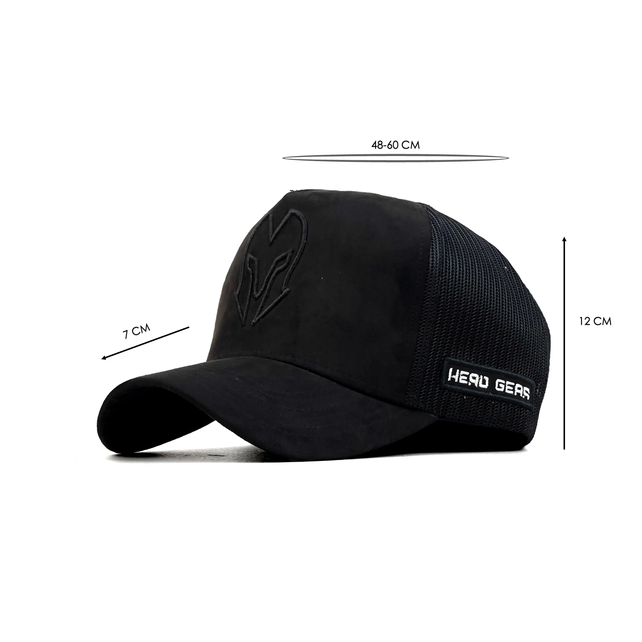 HEAD GEAR BLACK SUPER SUEDE TRUCKER CAP - Image 15