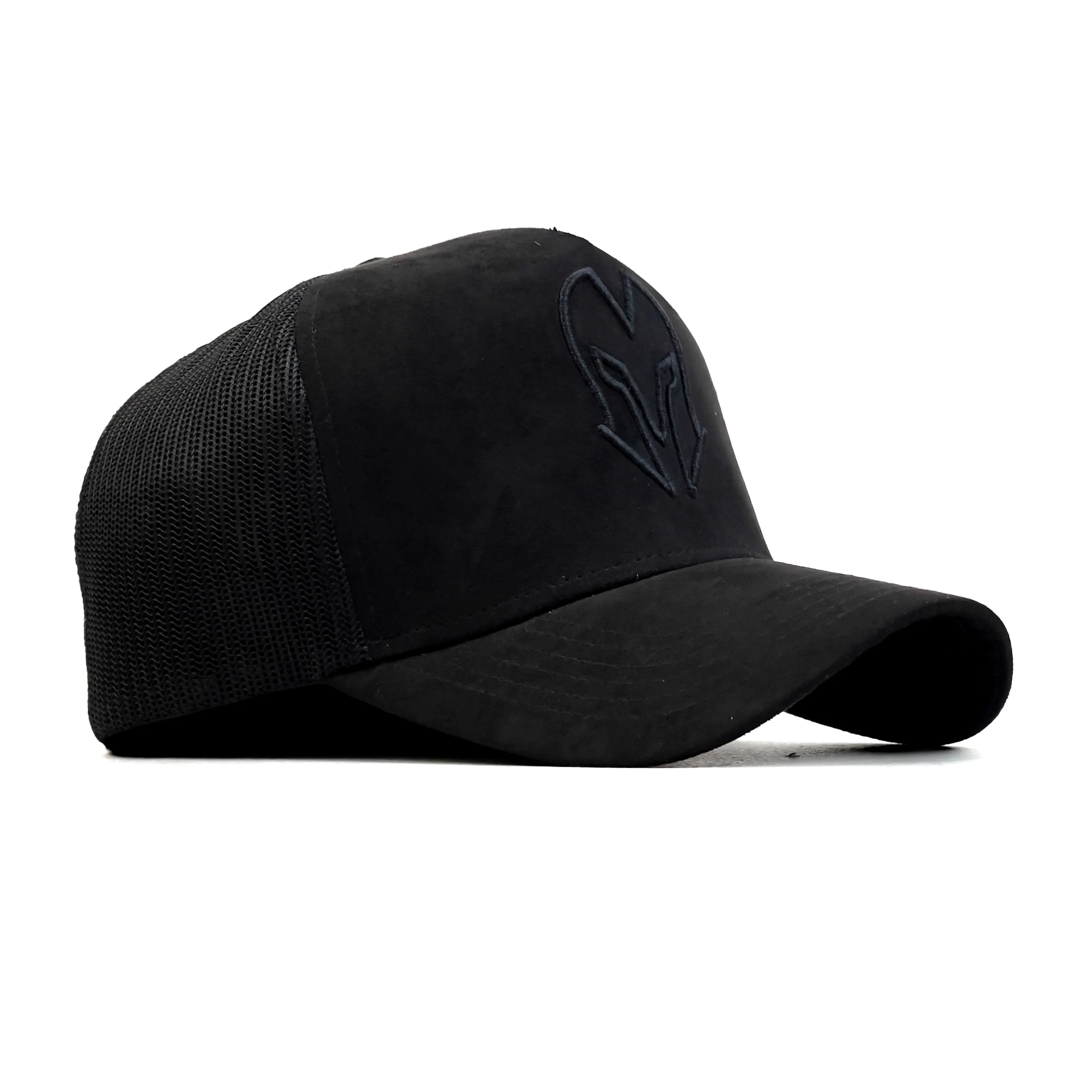 HEAD GEAR BLACK SUPER SUEDE TRUCKER CAP - Image 3