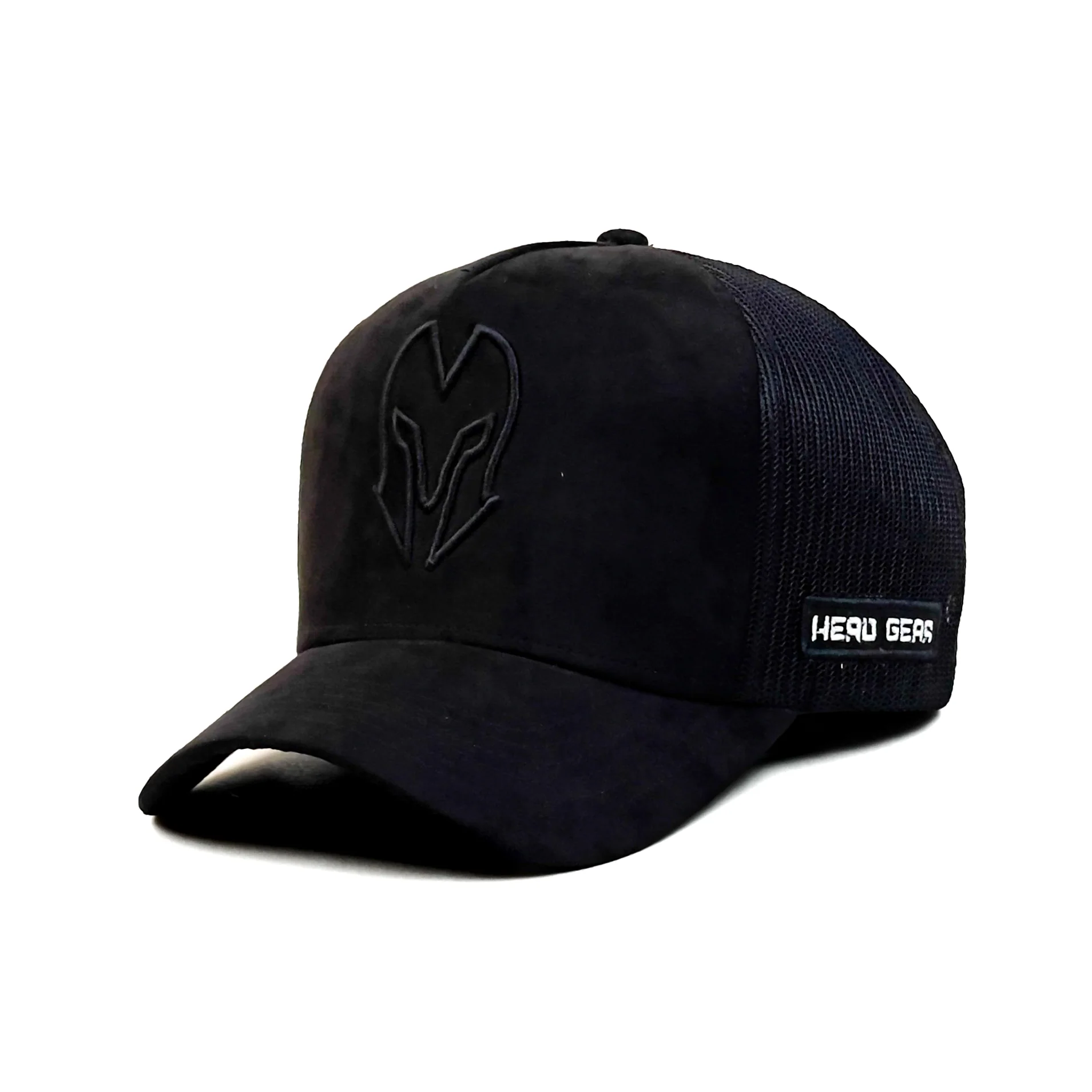 HEAD GEAR BLACK SUPER SUEDE TRUCKER CAP - Image 5