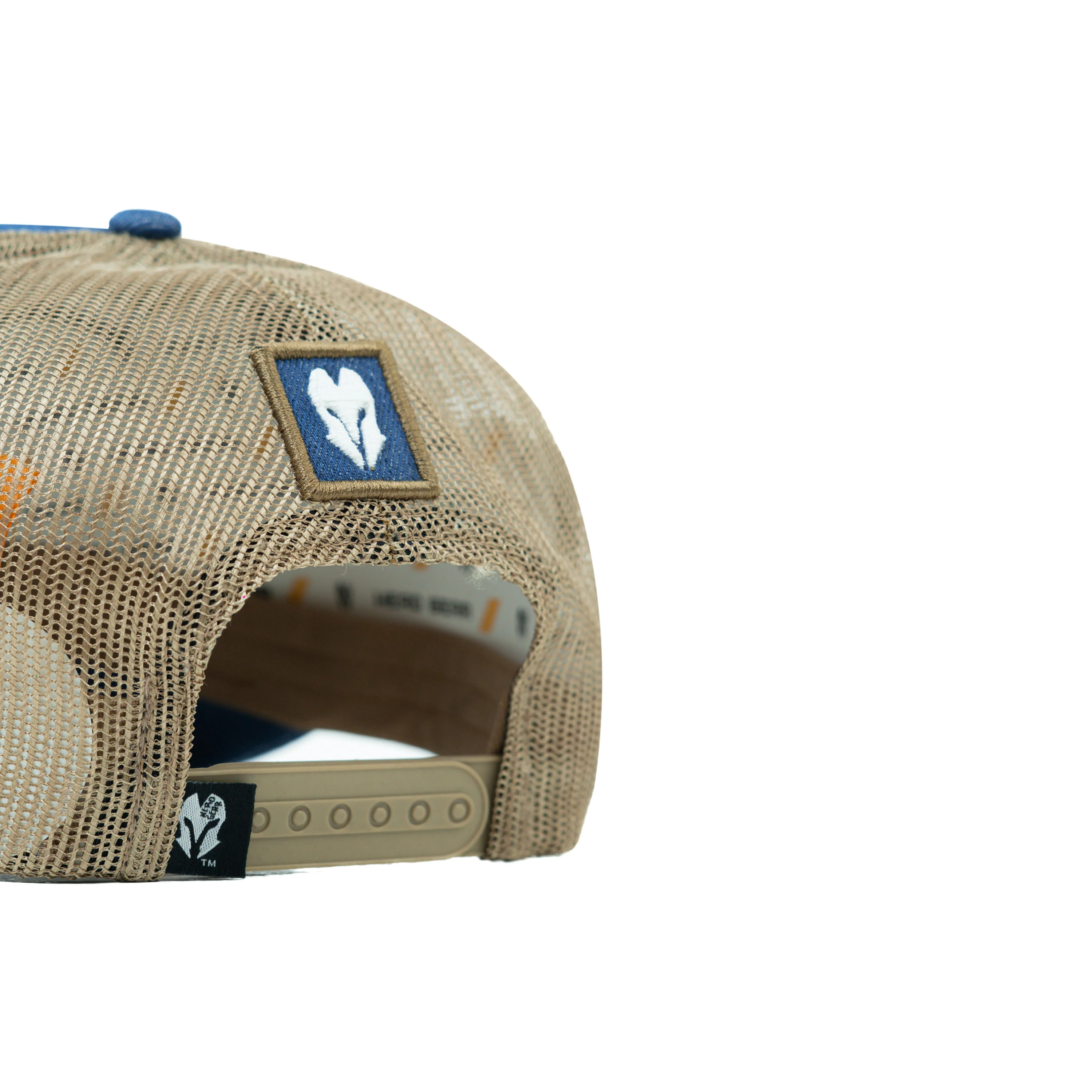 HEAD GEAR BLUE BROWN DENIM TRUCKER CAP - Image 11
