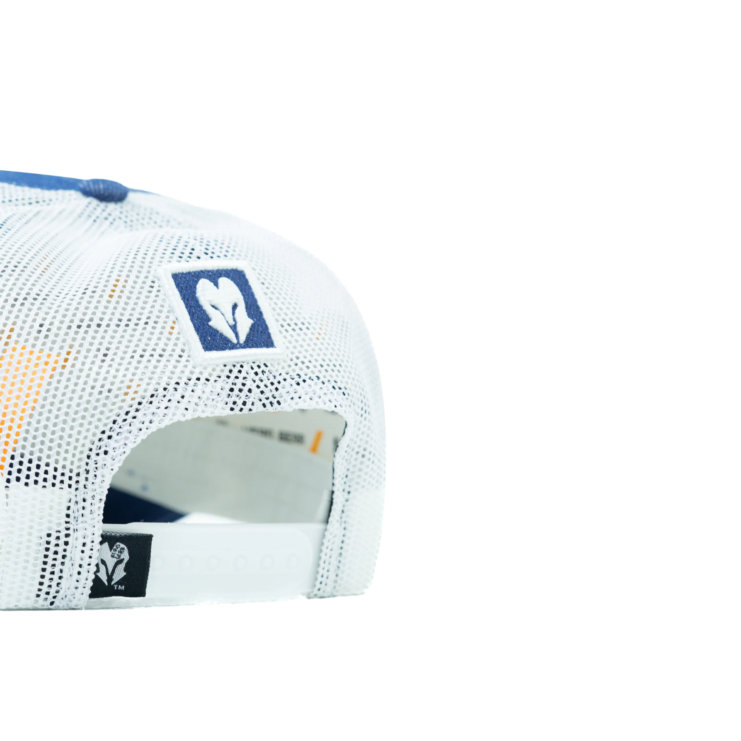 HEAD GEAR BLUE WHITE DENIM TRUCKER CAP - Image 11