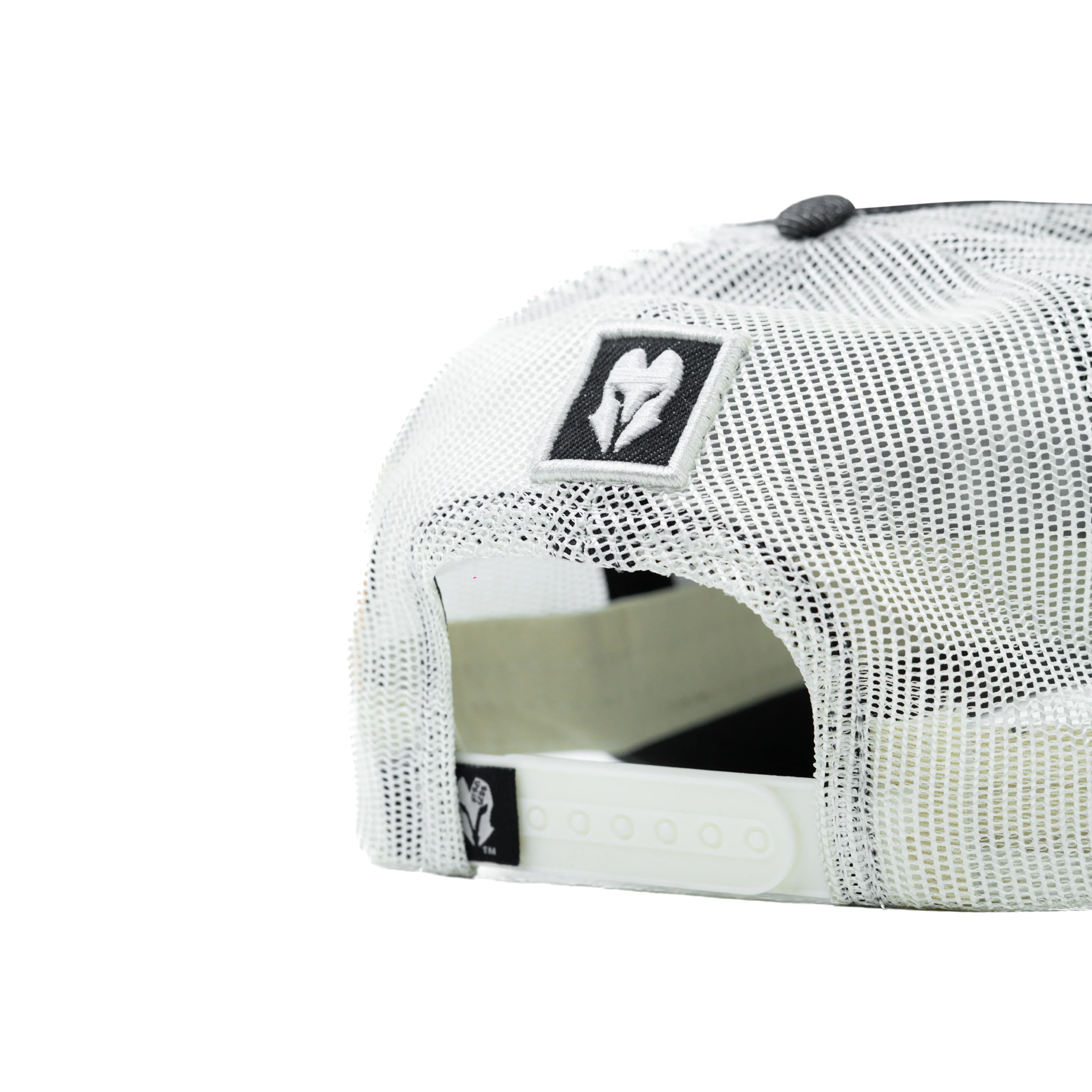 HEAD GEAR CHARCOAL WHITE DENIM TRUCKER CAP - Image 10