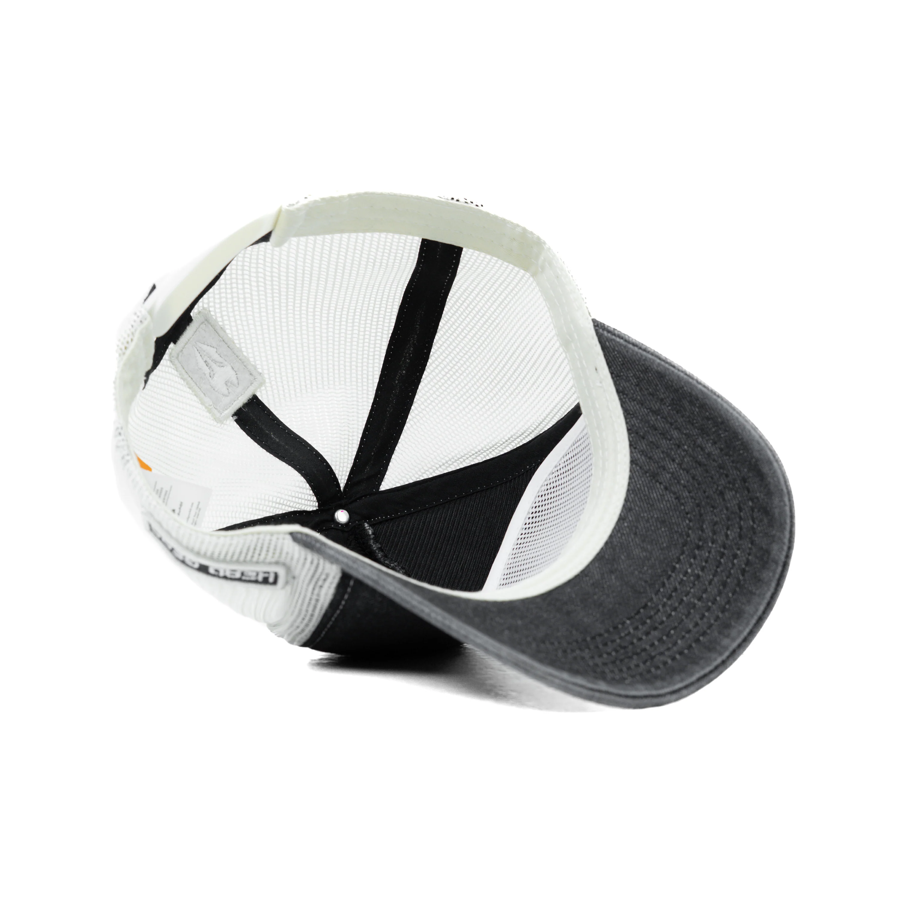 HEAD GEAR CHARCOAL WHITE DENIM TRUCKER CAP - Image 12