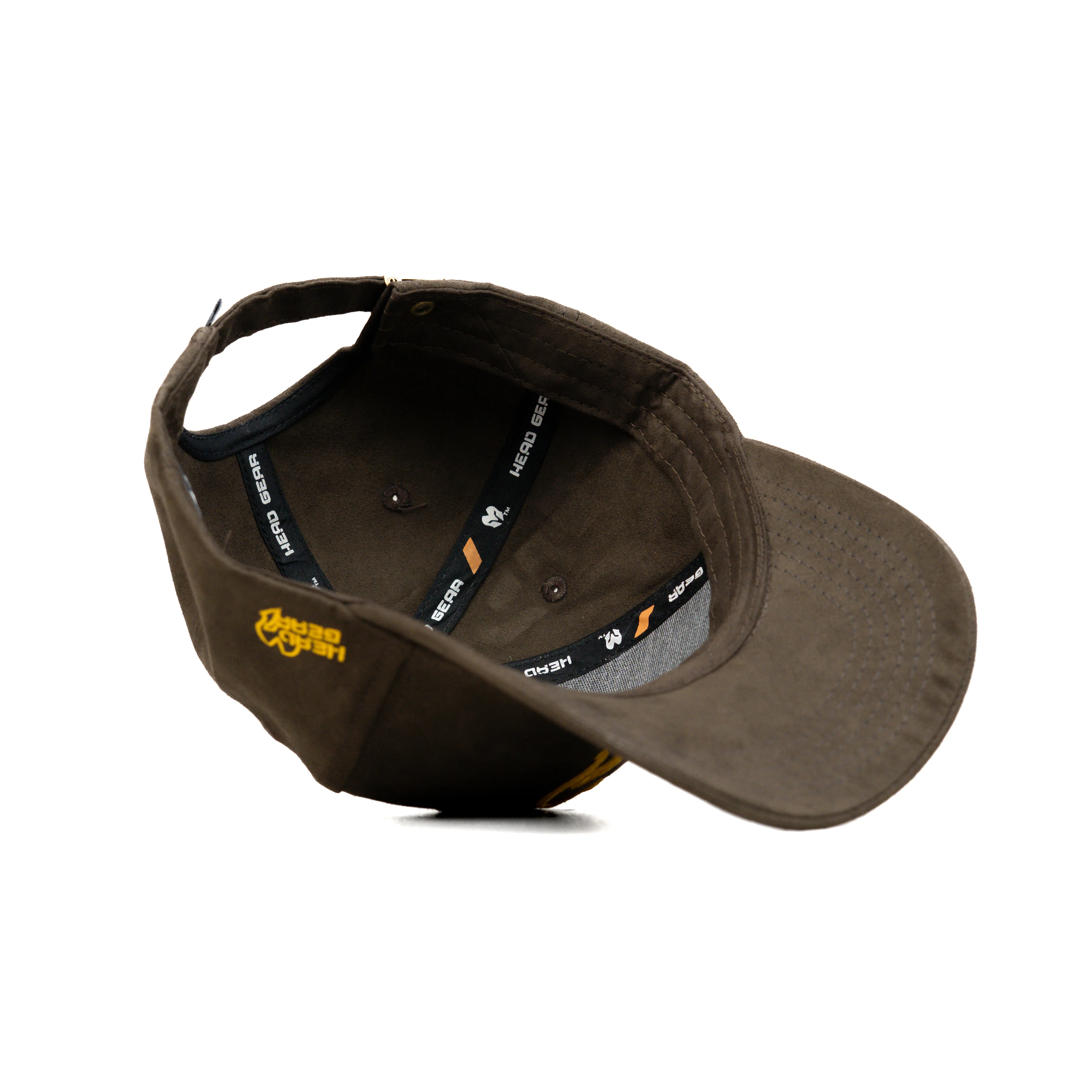 HEAD GEAR COFFEE AND GOLDEN CONTRAST SUEDE CAP - Image 12