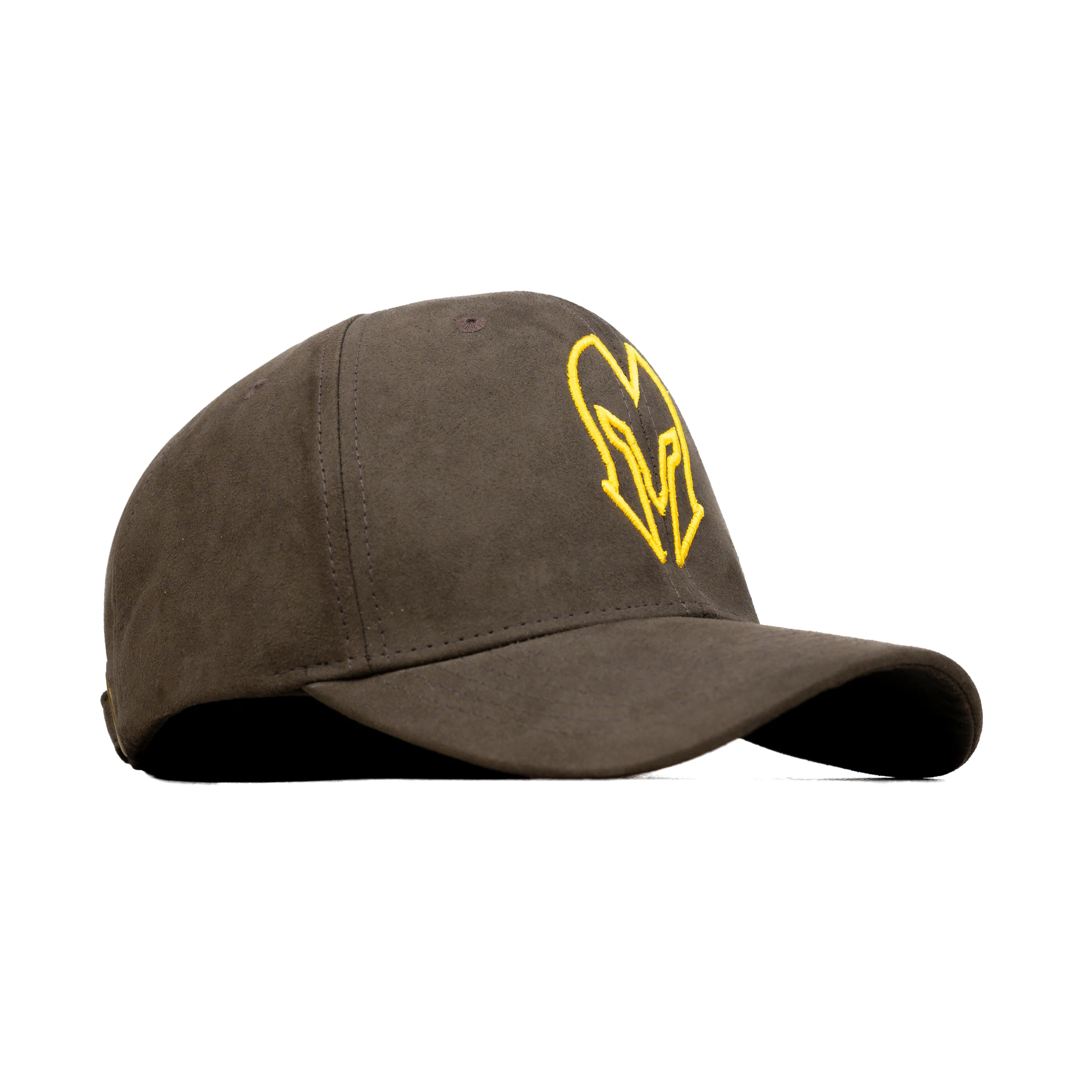 HEAD GEAR COFFEE AND GOLDEN CONTRAST SUEDE CAP - Image 3