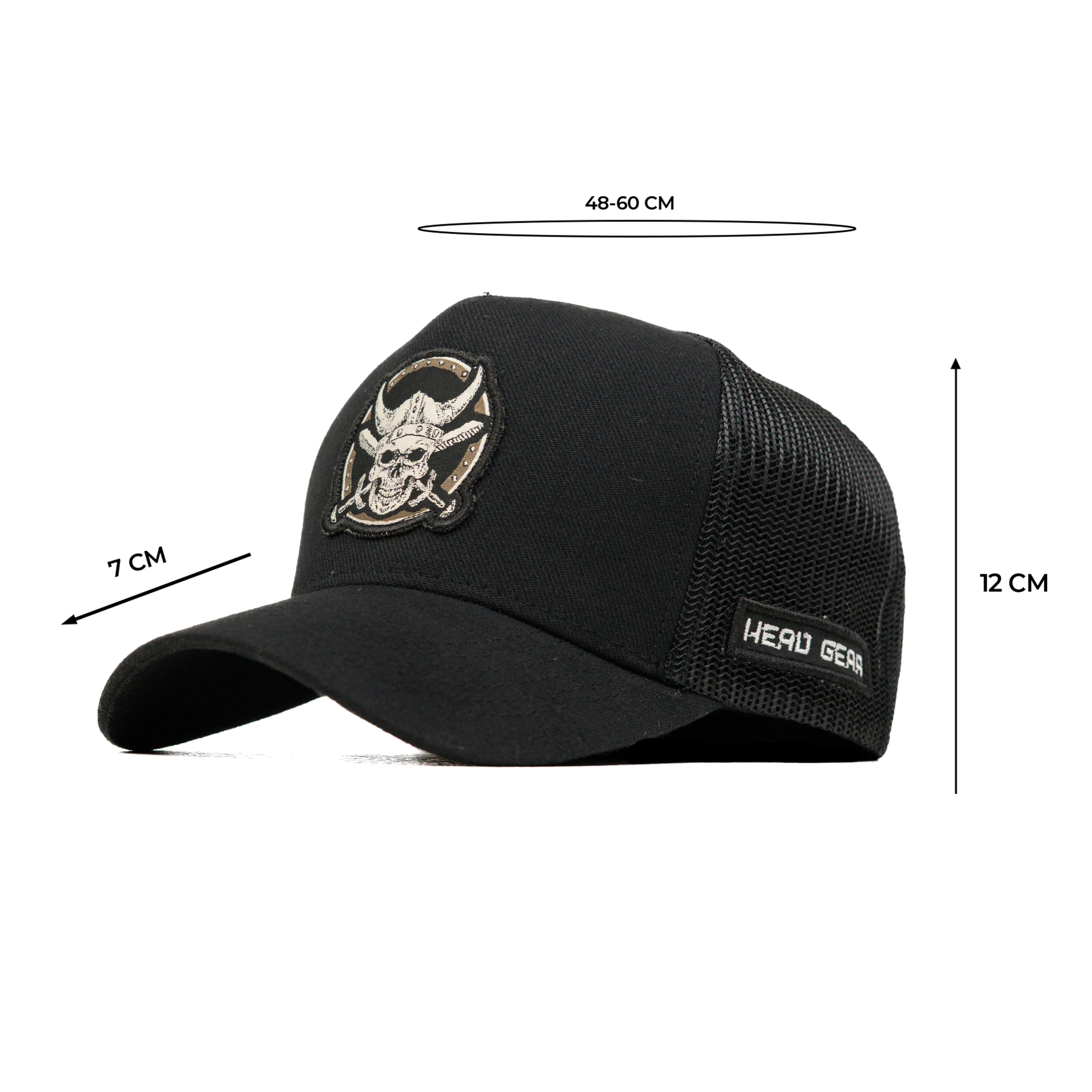 HEAD GEAR PIRATE SKULL TRUCKER CAP - Image 14
